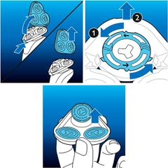 Đầu Cạo Râu Thay Thế Philips SH50/50 - Bộ 3 Đầu Cạo Tương Thích Máy Cạo Râu Philips 5000 Series