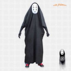 Bộ trang phục hóa trang Vô Diện Spirited Away - Set cosplay hoàn chỉnh cho trẻ em và người lớn, áo choàng đen và mặt nạ độc đáo
