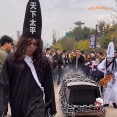 Trang Phục Hắc Bạch Vô Thường Halloween - Bộ Đồ Hóa Trang Kinh Dị Cho Lễ Hội, Phù Hợp Người Lớn 155-185cm