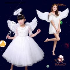 Cánh Thiên Thần Trắng Cho Bé - Phụ Kiện Trang Trí Tiệc Sinh Nhật, Halloween, Giáng Sinh - Dễ Thương và Độc Đáo