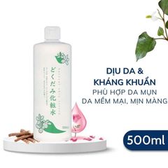 Nước Hoa Hồng Diếp Cá Chinoshio Dokudami 500ml - Toner Làm Dịu Da, Cân Bằng Độ ẩm, Phù Hợp Cho Da Nhạy Cảm