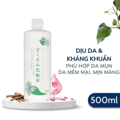 Nước Hoa Hồng Diếp Cá Chinoshio Dokudami 500ml - Toner Chăm Sóc Da Nhạy Cảm, Làm Dịu, Cân Bằng Độ Ẩm Từ Thiên Nhiên Nhật Bản