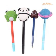 Bút Squishy Dẻo Cute - 20 Mẫu Thú Vị và Đáng Yêu - Bút Bi Nước Thay Ruột, Quà Tặng Văn Phòng Phẩm Cho Các Tín Đồ Fandom