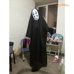 Bộ Set Cosplay Vô Diện - Áo Choàng, Mặt Nạ & Găng Tay Đen - Trang Phục Hóa Trang Halloween Sáng Tạo Cho Tất Cả Đối Tượng