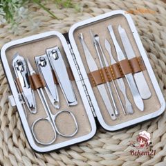 Bộ Dụng Cụ Làm Móng Tay 10 Món Sang Trọng - Thép Không Gỉ Cao Cấp, Bộ Trang Điểm Tại Nhà Hoàn Hảo, Quà Tặng Ý Nghĩa