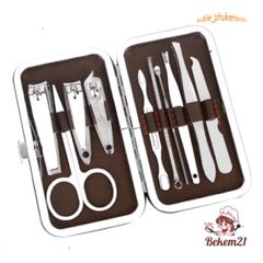 Bộ Dụng Cụ Làm Móng Tay 10 Món Sang Trọng - Thép Không Gỉ Cao Cấp, Bộ Trang Điểm Tại Nhà Hoàn Hảo, Quà Tặng Ý Nghĩa