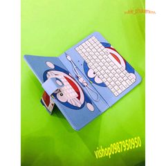 Bao Da PU Doremon 7 Inch với Bàn Phím và Đầu Cắm Micro USB - Thiết Kế Chong Chóng Sang Trọng cho Điện Thoại Android
