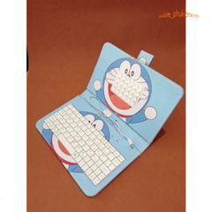 Bao Da PU Doremon 7 Inch với Bàn Phím và Đầu Cắm Micro USB - Thiết Kế Chong Chóng Sang Trọng cho Điện Thoại Android