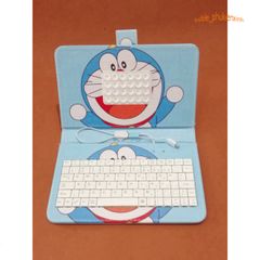 Bao Da PU Doremon 7 Inch với Bàn Phím và Đầu Cắm Micro USB - Thiết Kế Chong Chóng Sang Trọng cho Điện Thoại Android