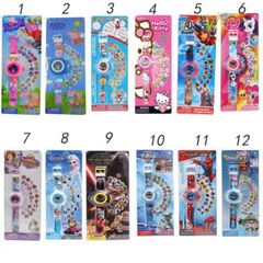 Đồng Hồ Đa Chức Năng LED 3D Hello Kitty & Doraemon - Lựa Chọn 12 Mẫu Chiếu Độc Đáo, Thích Hợp Làm Quà Tặng