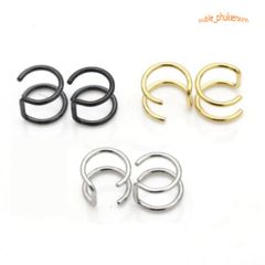 Bộ Khuyên Tai Nam Châm Không Cần Xỏ Màu Bạc Hợp Kim Thời Trang - Phụ Kiện Độc Đáo Cho Phái Mạnh Variou Z7YX