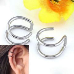 Bộ Khuyên Tai Nam Châm Không Cần Xỏ Màu Bạc Hợp Kim Thời Trang - Phụ Kiện Độc Đáo Cho Phái Mạnh Variou Z7YX