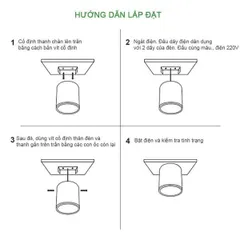 Đèn Ống Bơ Ốp Trần Nổi 12W Vỏ Trắng Nhôm Đúc - Chiếu Sáng Trang Trí Nội Thất, Công Nghệ LED Tiết Kiệm Năng Lượng