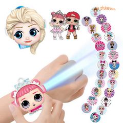 Đồng Hồ 3D Chiếu Hình Nhân Vật Hoạt Hình - Elsa, Kitty, Siêu Nhân, Công Chúa - Đồ Chơi Thú Vị Cho Bé Trai và Bé Gái