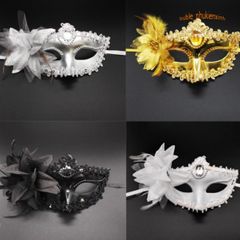 Mặt Nạ Nửa Mặt Lông Vũ Sang Trọng - Phụ Kiện Hóa Trang Halloween 2029 Đẹp Mắt Cho Tiệc Dạ Hội, Cosplay Nam Nữ