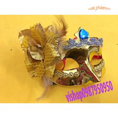 Mặt Nạ Nửa Mặt Lông Vũ Sang Trọng - Phụ Kiện Hóa Trang Halloween 2029 Đẹp Mắt Cho Tiệc Dạ Hội, Cosplay Nam Nữ