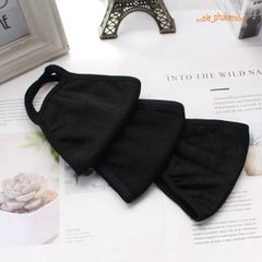 Khẩu Trang Vải Đen Trơn Hàn Quốc - Khẩu Trang Basic Thoáng Khí Chống Bụi, Tiết Kiệm và Thời Trang Cho Mọi Nhu Cầu