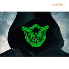Khẩu Trang Dạ Quang Đầu Lâu - Khẩu Trang Phát Sáng Trong Đêm Tối, Thoáng Khí, Thích Hợp Cho Halloween và Đi Xe Đạp