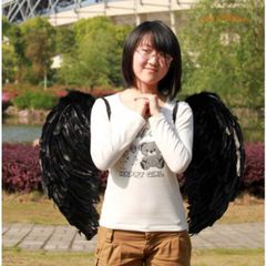 Cánh Thiên Thần Trắng và Ác Quỷ Đen Cosplay - Phụ Kiện Hóa Trang Tiệc Tùng Cho Người Lớn Và Trẻ Em, Chất Liệu Lông Giả Thật 100%