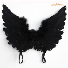 Cánh Thiên Thần Trắng và Ác Quỷ Đen Cosplay - Phụ Kiện Hóa Trang Tiệc Tùng Cho Người Lớn Và Trẻ Em, Chất Liệu Lông Giả Thật 100%