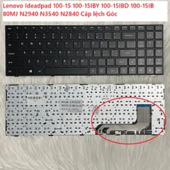 Bàn phím laptop Lenovo Ideapad 100-15 - Phụ kiện chính hãng, Bàn phím Tiếng Anh (US), Màu đen, mới 100%