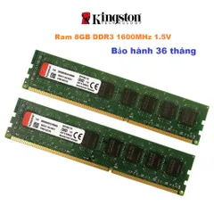 RAM 8GB DDR3 1600MHz Samsung/Kingston PC3 1.5V cho Máy Tính Để Bàn - Bảo Hành 3 Năm 1 Đổi 1