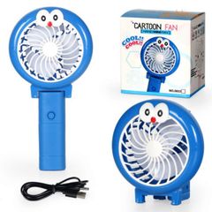 Quạt Mini Cầm Tay Hình Thú Tích Điện Dễ Thương - Cán Gập, Sạc Lại Tiện Lợi Cho Trẻ Em và Du Lịch