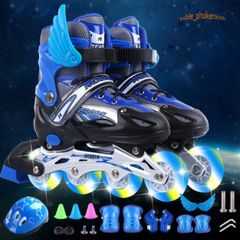 Giày Patin Phát Sáng Cao Cấp Cho Trẻ Em và Người Lớn Mẫu Mới 2020 - Nhiều Màu Đen, Hồng, Xanh, Đỏ, Điều Chỉnh Kích Cỡ Thoải Mái