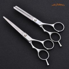 Bộ Kéo Tỉa Tóc Chuyên Nghiệp Không Gỉ - Dụng Cụ Cắt Tóc Salon Cao Cấp, Lưỡi Thẳng 17cm, Hoàn Hảo Cho Mỗi Chuyên Gia Tóc