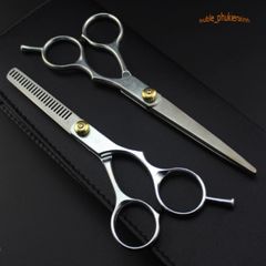 Bộ Kéo Tỉa Tóc Chuyên Nghiệp Không Gỉ - Dụng Cụ Cắt Tóc Salon Cao Cấp, Lưỡi Thẳng 17cm, Hoàn Hảo Cho Mỗi Chuyên Gia Tóc