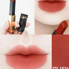 Set Phấn Nước Và Son Môi Yves Saint Laurent YSL Le Cushion - The Slim 1936 Màu Đỏ Cam Gạch Sang Trọng Chính Hãng