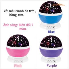 Đèn Ngủ Chiếu Sao 3D 360 Star Master Pro - Đèn Trang Trí Tự Động 7 Màu Sắc, Chiếu Bầu Trời Lung Linh, Quà Tặng Độc Đáo