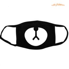 Khẩu Trang Cotton Đen In Hình Gấu Ngộ Nghĩnh - Bảo Vệ Sức Khỏe, Thoáng Khí và Thoải Mái Dành Cho Unisex