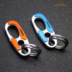 Móc Khóa Cao Cấp OMUDA 3754 - Chất Liệu Inox Bền Bỉ và Sang Trọng, Móc Xe Ô Tô và Xe Máy, Màu Cam và Xanh Kích Thước 6.5x3cm