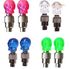Van Bánh Xe Đạp/Mô Tô Hình Đầu Lâu Phát Sáng LED - Phụ Kiện Xe Đẹp Mắt, Tăng Cường An Toàn và Phong Cách Cho Người Yêu Thích Mạo Hiểm