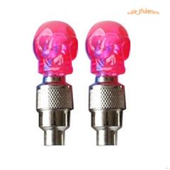 Van Bánh Xe Đạp/Mô Tô Hình Đầu Lâu Phát Sáng LED - Phụ Kiện Xe Đẹp Mắt, Tăng Cường An Toàn và Phong Cách Cho Người Yêu Thích Mạo Hiểm