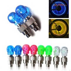 Van Bánh Xe Đạp/Mô Tô Hình Đầu Lâu Phát Sáng LED - Phụ Kiện Xe Đẹp Mắt, Tăng Cường An Toàn và Phong Cách Cho Người Yêu Thích Mạo Hiểm