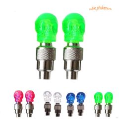 Van Bánh Xe Đạp/Mô Tô Hình Đầu Lâu Phát Sáng LED - Phụ Kiện Xe Đẹp Mắt, Tăng Cường An Toàn và Phong Cách Cho Người Yêu Thích Mạo Hiểm