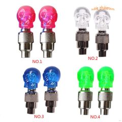 Van Bánh Xe Đạp/Mô Tô Hình Đầu Lâu Phát Sáng LED - Phụ Kiện Xe Đẹp Mắt, Tăng Cường An Toàn và Phong Cách Cho Người Yêu Thích Mạo Hiểm