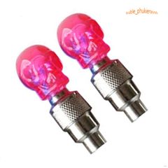 Van Bánh Xe Đạp/Mô Tô Hình Đầu Lâu Phát Sáng LED - Phụ Kiện Xe Đẹp Mắt, Tăng Cường An Toàn và Phong Cách Cho Người Yêu Thích Mạo Hiểm