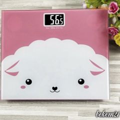 Cân Điện Tử Cừu Trắng Kính Cường Lực - Cân Sức Khỏe Tối Đa 180KG, Bảo Hành 1 Năm, Xinh Xắn Dễ Thương Cho Gia Đình