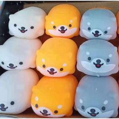 Đồ Chơi Squishy Hình Chú Chó Shiba Inu Dễ Thương - Bộ 3 Màu Giúp Giảm Căng Thẳng và Thư Giãn Cho Trẻ Em