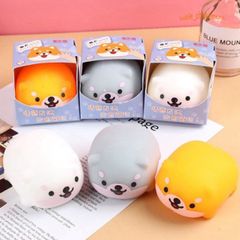 Đồ Chơi Squishy Hình Chú Chó Shiba Inu Dễ Thương - Bộ 3 Màu Giúp Giảm Căng Thẳng và Thư Giãn Cho Trẻ Em