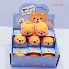 Đồ Chơi Squishy Hình Chú Chó Shiba Inu Dễ Thương - Bộ 3 Màu Giúp Giảm Căng Thẳng và Thư Giãn Cho Trẻ Em