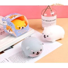 Đồ Chơi Squishy Hình Chú Chó Shiba Inu Dễ Thương - Bộ 3 Màu Giúp Giảm Căng Thẳng và Thư Giãn Cho Trẻ Em