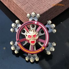 Con Quay Spinner Kim Loại 8 Cánh 2 Tầng - 6 Viên Bi Đỏ, Quay êm, Giải Tỏa Stress - Đồ Chơi Trẻ Em Chất Lượng Cao