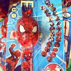 Đồng Hồ Chiếu Hình 3D Spider-Man Cho Bé Trai - Chiếu 24 Hình Ảnh Nhân Vật Siêu Anh Hùng Nổi Tiếng, Đồ Chơi An Toàn, Thời Trang Cá Tính