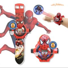 Đồng Hồ Chiếu Hình 3D Spider-Man Cho Bé Trai - Chiếu 24 Hình Ảnh Nhân Vật Siêu Anh Hùng Nổi Tiếng, Đồ Chơi An Toàn, Thời Trang Cá Tính
