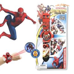 Đồng Hồ Chiếu Hình 3D Spider-Man Cho Bé Trai - Chiếu 24 Hình Ảnh Nhân Vật Siêu Anh Hùng Nổi Tiếng, Đồ Chơi An Toàn, Thời Trang Cá Tính