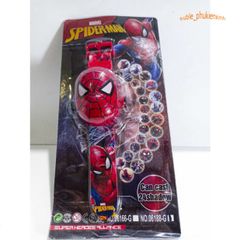 Đồng Hồ Chiếu Hình 3D Spider-Man Cho Bé Trai - Chiếu 24 Hình Ảnh Nhân Vật Siêu Anh Hùng Nổi Tiếng, Đồ Chơi An Toàn, Thời Trang Cá Tính